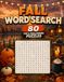 Fall Word Search: Autumn Word Search Puzzle Book with 80 Fun & Challenging Puzzles for Kids, Adults & Seniors (Ages 8+) ,Harvest, Halloween & Thanksgiving, with Solutions