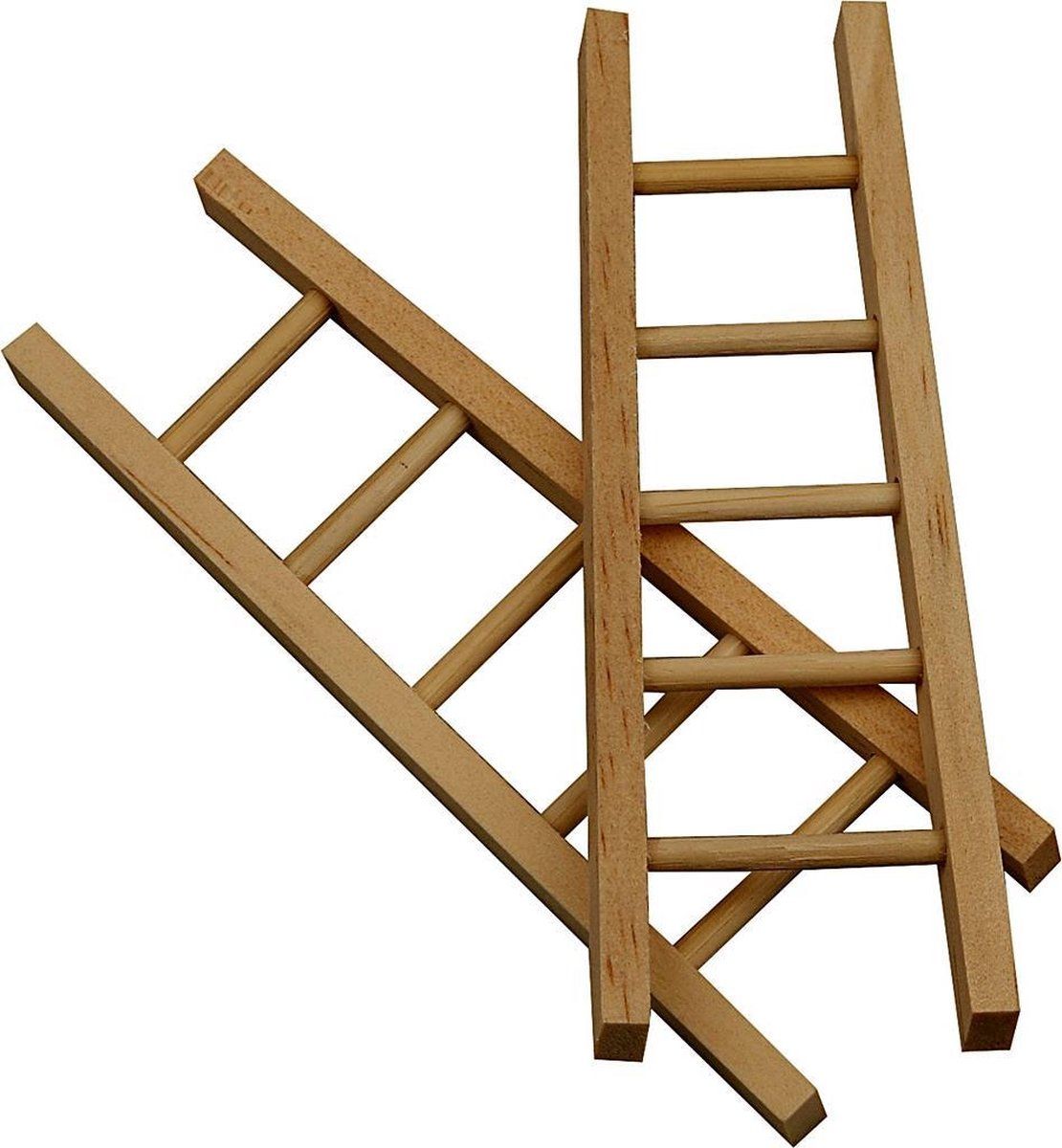 creotime Ladder Hout 10 Cm 6 Stuks