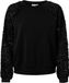 Pieces Trui Pcerin Ls Sequins Scuba Sweat Jrs B 17167715 Black Dames Maat - XL