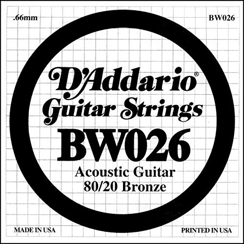 D'Addario D'Addario BW026 Brons enkele snaar voor gitaar 0,066 cm (.026 inch)