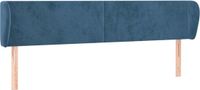 vidaXL Hoofdbord - 163x23x78/88 cm - Velours - Bleu foncé