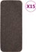 vidaXL - Trapmatten - 15 st - anti-slip - rechthoekig - 60x25 cm - bruin