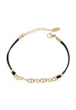 Gaya Bracelet 17 cm Staal Goud Zwart