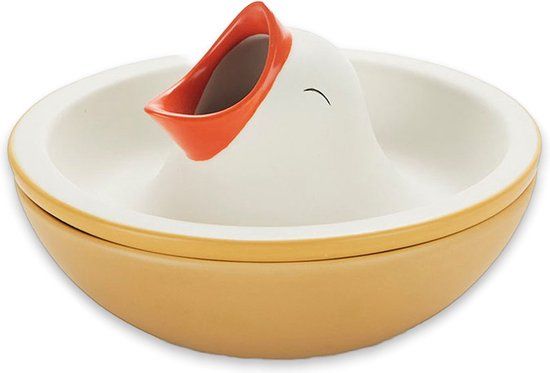 Balvi Hungry Bird Snack & Tapas Schaal - Wit - Keramiek - Ø 16 cm