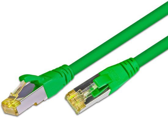 Wirewin S/FTP CAT6A 7.5m netwerkkabel Groen