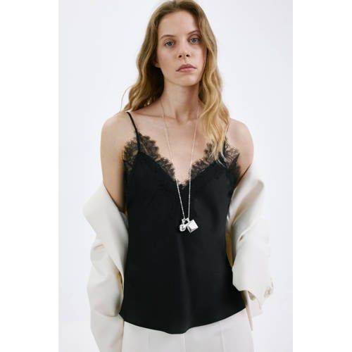 Mango Top 'FACIL' zwart