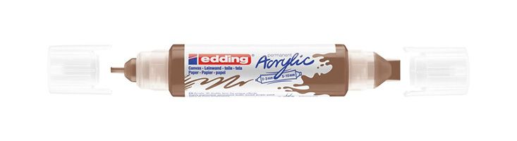 Edding Acryl 3D Double Liner - 5400-919 - wit, bruin - 1 stuk
