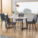 MODENUIT Chaise de salle à manger - Lot de 4 - Lin gris
