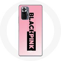 Maniacase Etui voor Xiaomi Redmi Note 10 Pro Blackpink K-pop Groep Zwart Roze Logo Roze Achtergrond
