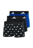 Adidas Active Flex Cotton Heren Boxershorts Set van 3 - Zwart/Blauw/Logo Print