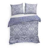 Heckett & Lane Flanel Dekbedovertrek Bles - Frost Blauw - 1-Persoons 140x200/220 cm