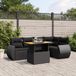 Maison Exclusive - Ensemble de meubles de jardin 6 pièces avec canapé et coussins, noir, en polyrotin
