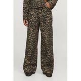 JJXX high waist wide leg jeans met panterprint
