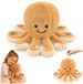 Lean toys Peluche Poulpe Beige 30 cm