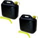Benson Jerrycan - 2x - 5 liter - Zwart
