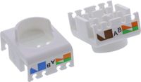 8 InLine Keystone RJ45 female, afgeschermd, Cat.6A, groen 8 Pak