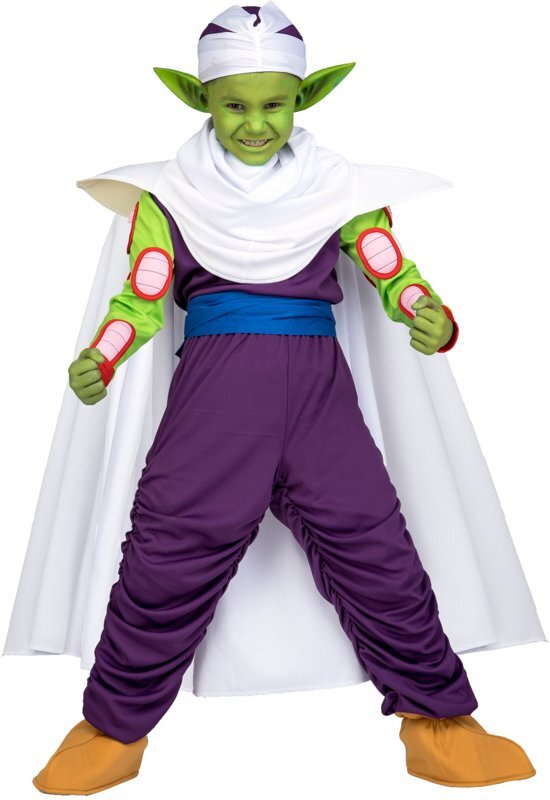Trademark Dragonballâ„¢ Piccolo kostuum voor kinderen cadeauverpakking - Verkleedkleding - Maat 128