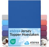 etérea Himmlische Qualität etérea Topper Jersey Hoeslaken 140x200 - 160x200 cm Oekotex Made in Green - 100% katoen - Blauw