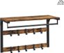 MIRA Home Patère murale - Vintage - 30x65cm - 10 crochets - Industriel