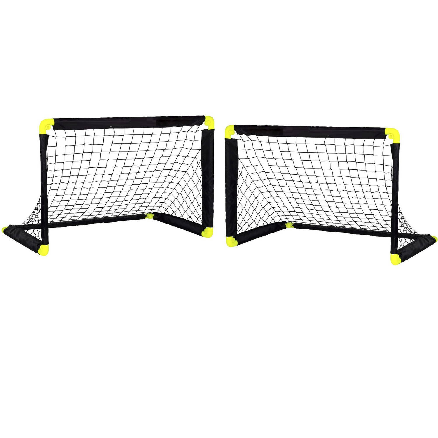 SportX Set van 2x stuks voetbal goals / doelen opvouwbaar - 90 x 59 x 61 cm