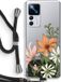 Case Company® - Xiaomi 12T Case with Cord - Floral Bouquet - Black Cord - Back Cover