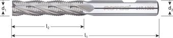 Rotec HSS-E ruwfree, type HR, lang, ø8