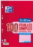 Oxford Ringbandvulling, A4, 100 pagina's, gelinieerd, roze, 80 gram