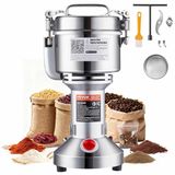 VEVOR 750 g Elektrische Graanmolen, Commerciële High Speed Kruidenmolen, 2000 W, roestvrijstalen spuitmachine, voor droge granen, specerijen, koffie, maïs, peper, type