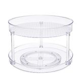 Amazon Basics Lazy Susan Draairek, 2 niveaus, transparant, organizer, 30,5 cm