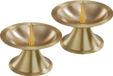Trend Candles Luxe bougeoir pour bougies épaisses - 2x - or - métal - pour bougies de 5-6 cm