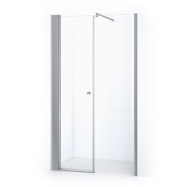 Maxaro Douchewand met Draaideur Zircon Comfort 140cm Chroom - 6095832779716