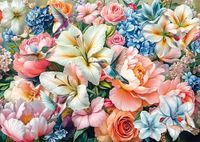 Schmidt 58891 Puzzle avec fleurs en pastel, puzzle de 1000 pièces