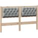 Tête de lit marron et gris clair 140 cm bois massif en pin