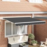 Maison Exclusive - Parasol manuel, 3 x 2 mètres, anthracite, 100% polyester