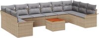vidaXL Tuinbank Set Beige en Lichtgrijs