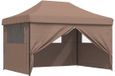 vidaXL Partytent, 279 x 410 x 315 cm, bruin, Oxford-stof