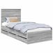 vidaXL Bedframe met lade Grijs Sonoma 100 x 200 cm Ingenieurshout