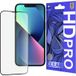 Lito HD Pro Protecteur d'écran transparent pour Apple iPhone 17e / 16e / 14 / 13 Pro, Verre trempé, Colle complète, Noir