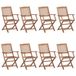 VidaXL Tuinstoelen 8 stuks Acaciahout