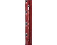 Opti Prym Ritssluiting Metaal 4mm Zilver (niet deelbaar) Rood #722 18 cm