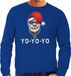 Bellatio Decorations Shoppartners Bv Gangster / rapper Santa foute Kerst sweater / Kerst trui blauw voor heren - Kerstkleding / Christmas outfit L
