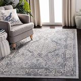 SAFAVIEH Isabella Collection ISA916H decoratief tapijt, 1,2 x 1,8 m, donkergrijs/crème