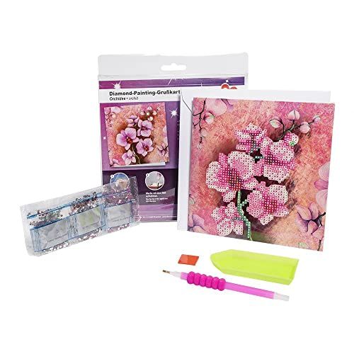 Ideen mit Herz Diamond Painting Wenskaart Orchidee 16x16cm