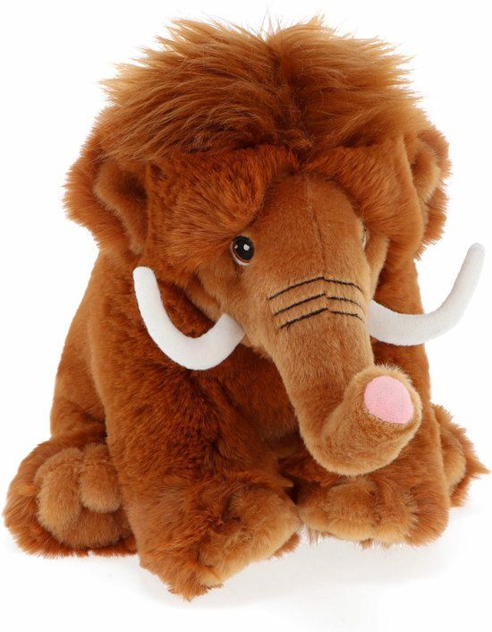 Keel Toys Pluche Mammoet Knuffeldier - Bruin - Zittend - 20 cm