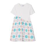 Desigual gebloemde jurk wit/blauw