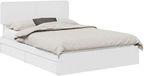 vidaXL Opbergbed met lade en hoofdeinde Wit 140 x 190 cm Bewerkt hout