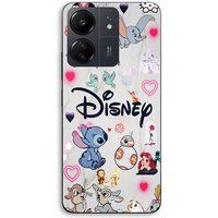 Maniacase Hoesje voor Xiaomi Redmi 13C 4G Disney-figuren Stitch, Ariel, Dumbo