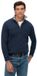 Superdry Essentials Katoenen Trui met Halve Rits Heren XL Denim Navy Marl