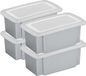 Sunware boîte de rangement plastique 7 litres gris 38 x 21 x 14 cm avec couvercle refermable
