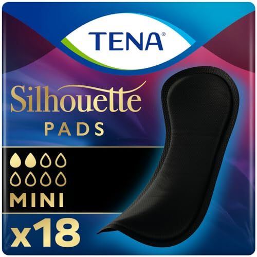 Tena Silhouette Pads Mini Zwart - 18 stuks